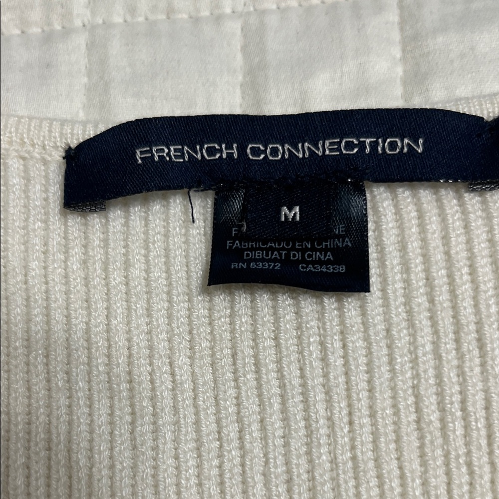 French Connection Ivory Ribbed Sweater - Picture 2 of 3